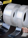 1 Roll Heavy Duty Double-Sided Nano Tape – Reusable, Washable, Traceless Transparent Adhesive for Home, Office & Car Use